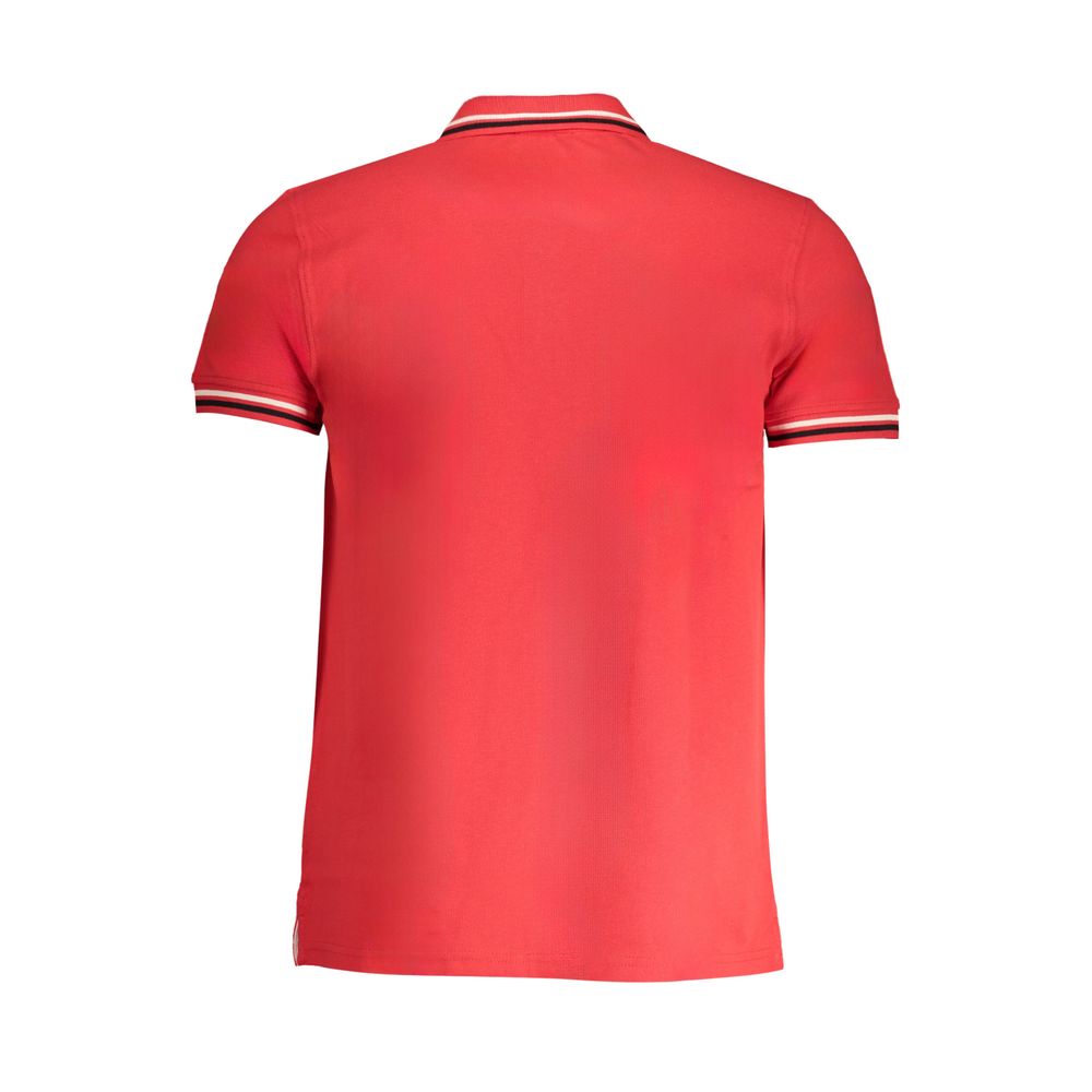 Cavalli Class Red Cotton Polo Shirt