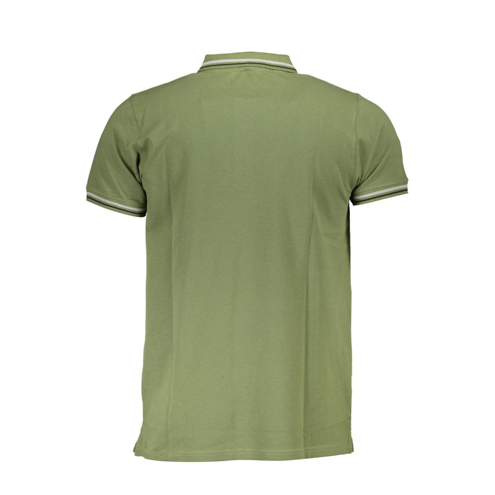 Cavalli Class Green Cotton Polo Shirt