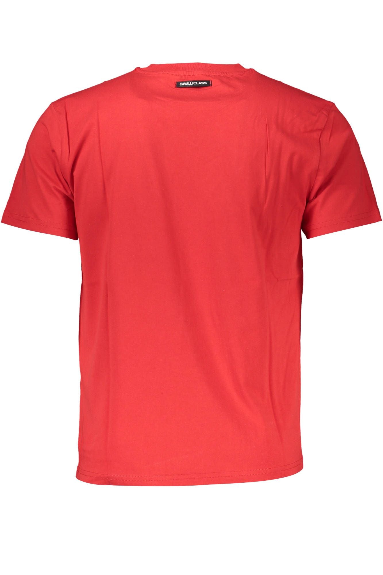 Cavalli Class Elegant Red Printed Tee with Classic Appeal