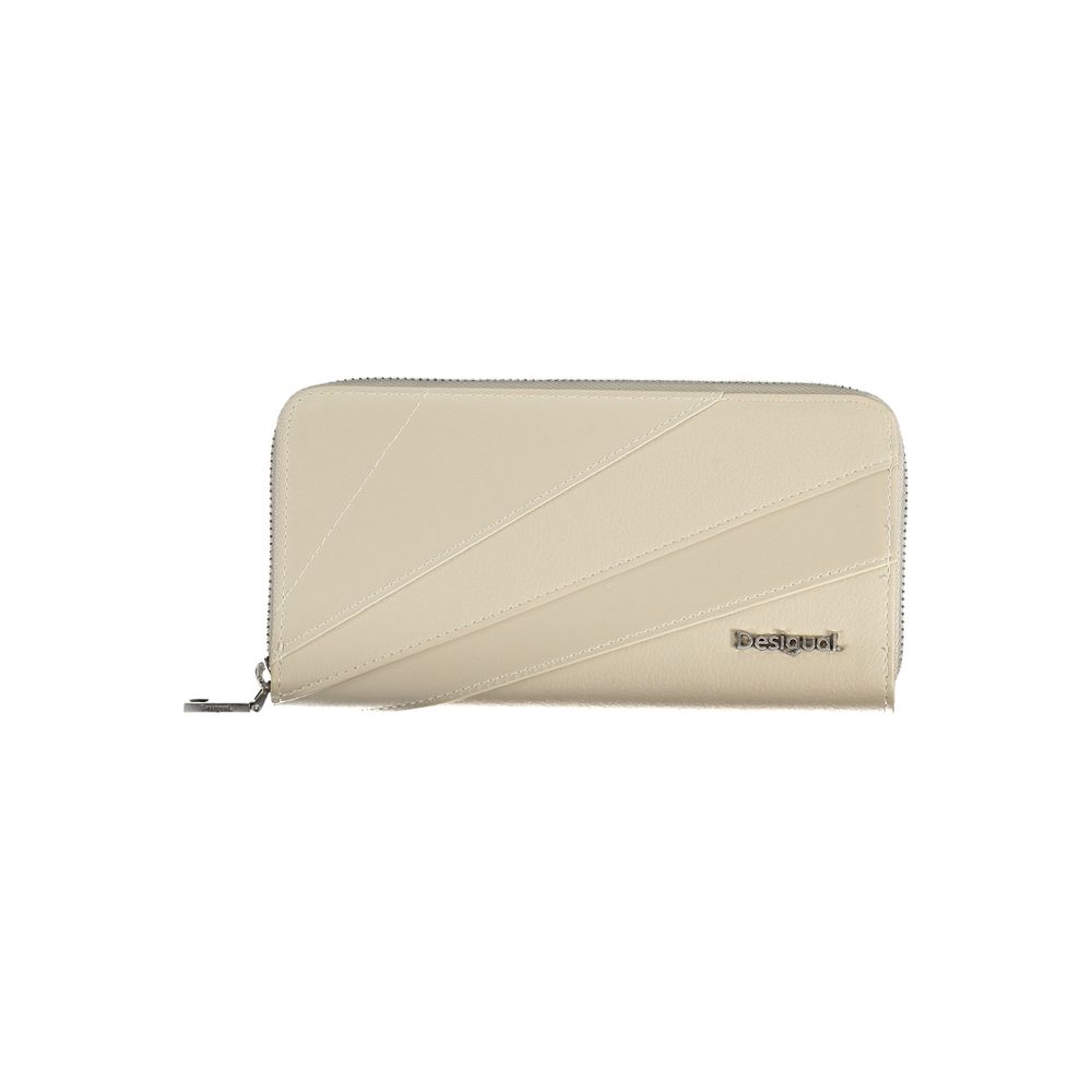 Desigual Elegant White Polyethylene Wallet