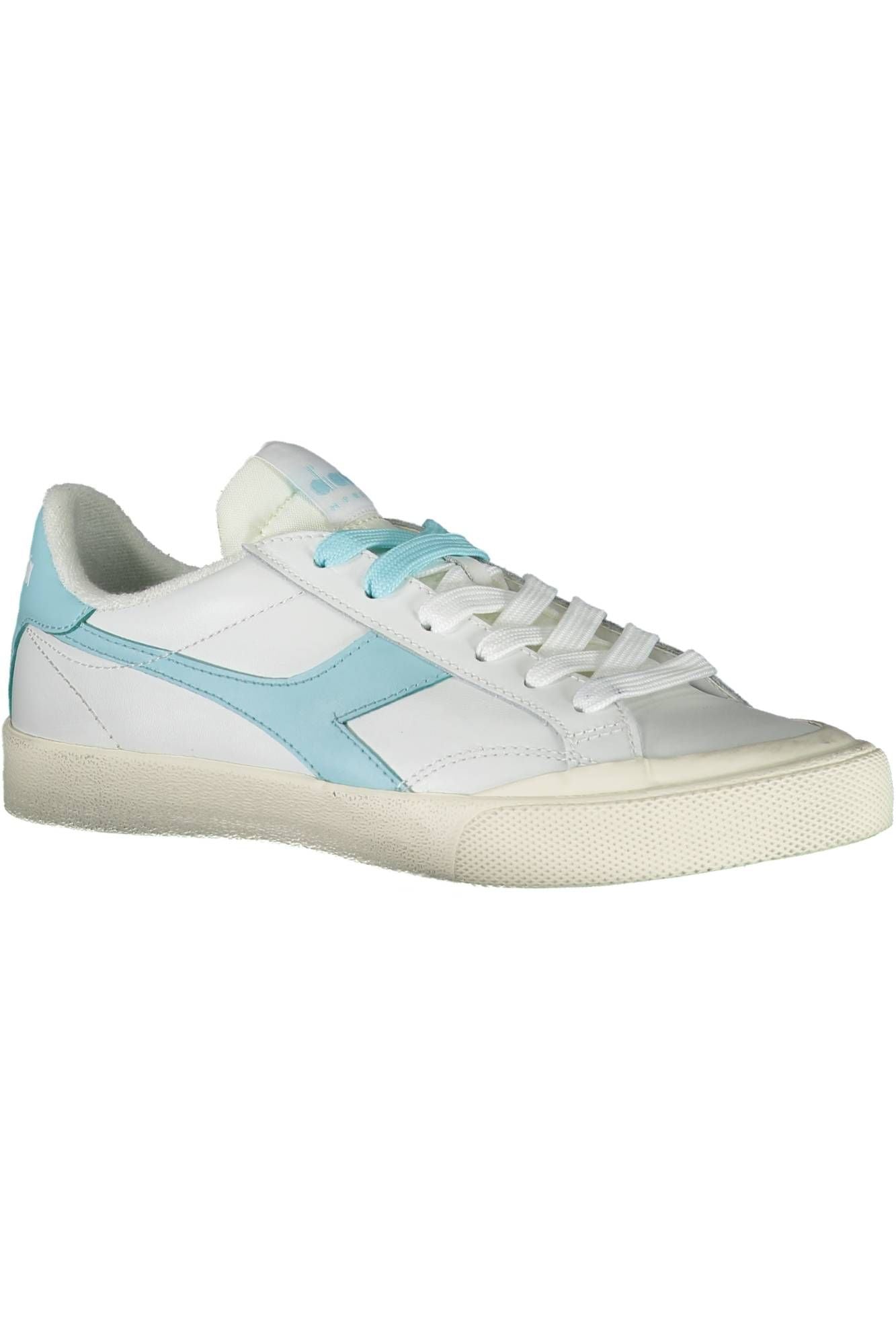 Diadora Chic White Lace-Up Sneakers with Contrasting Details