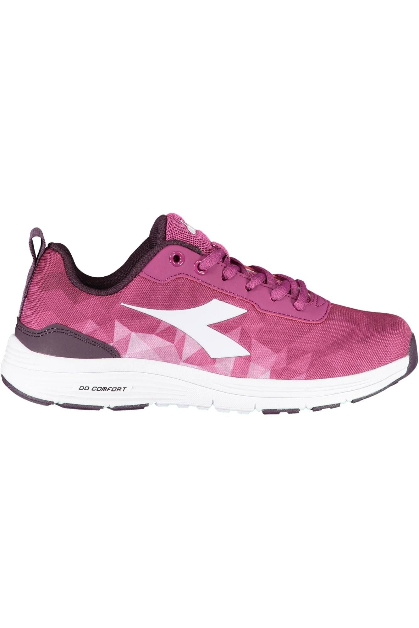 Diadora Chic Purple Sports Sneakers with Contrasting Sole