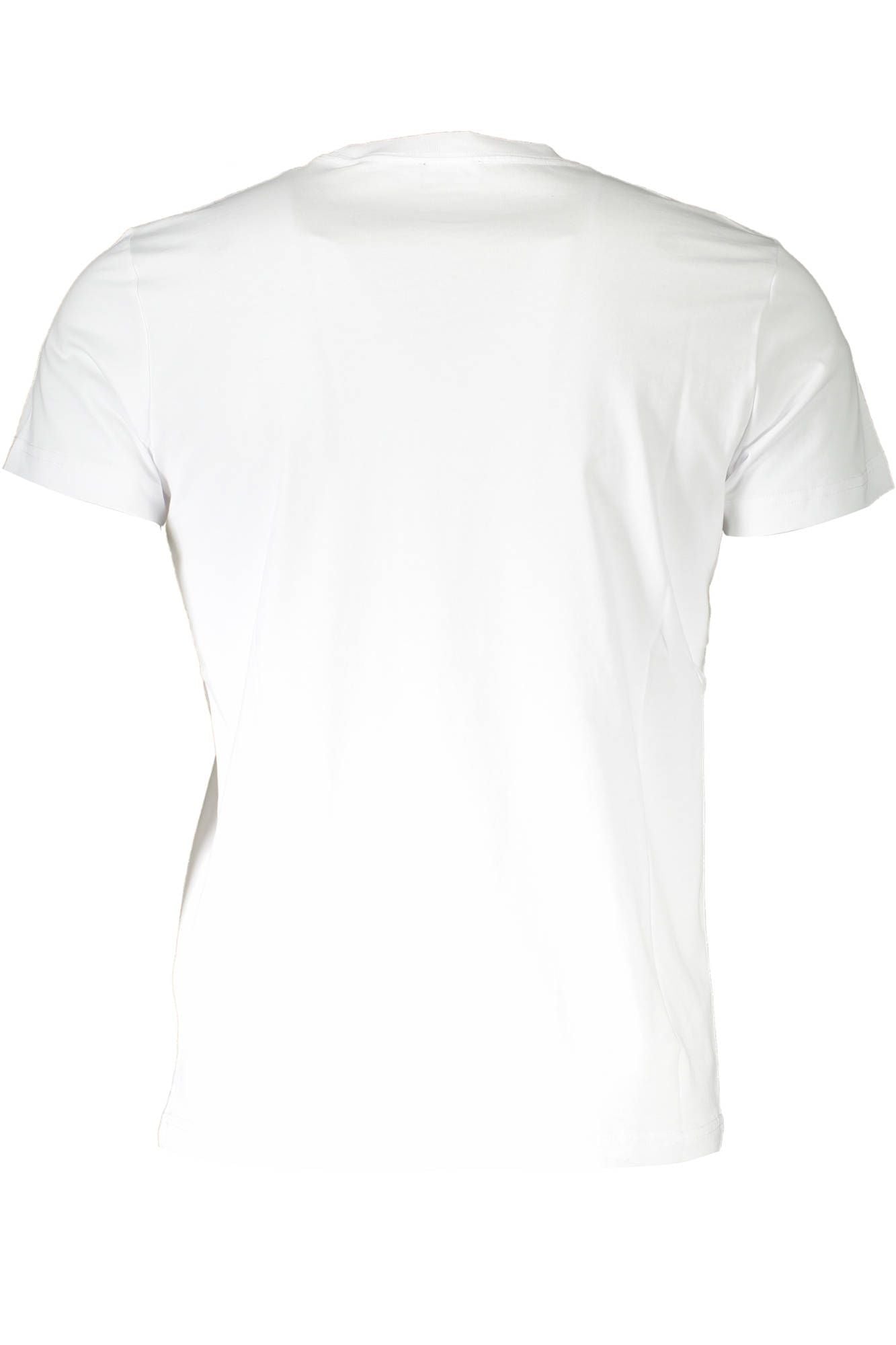 Diesel Sleek White Round Neck Tee with Logo Detail