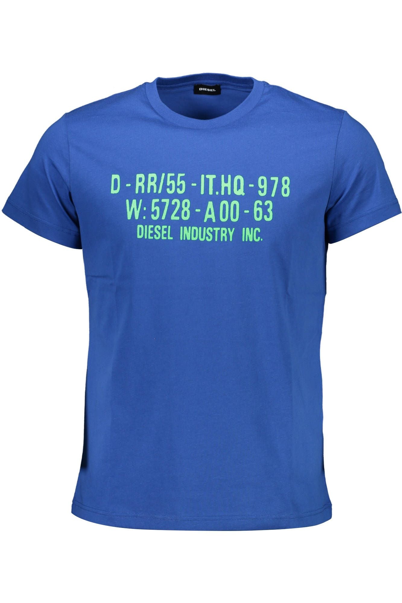 Diesel Sleek Blue Crew Neck Logo Tee