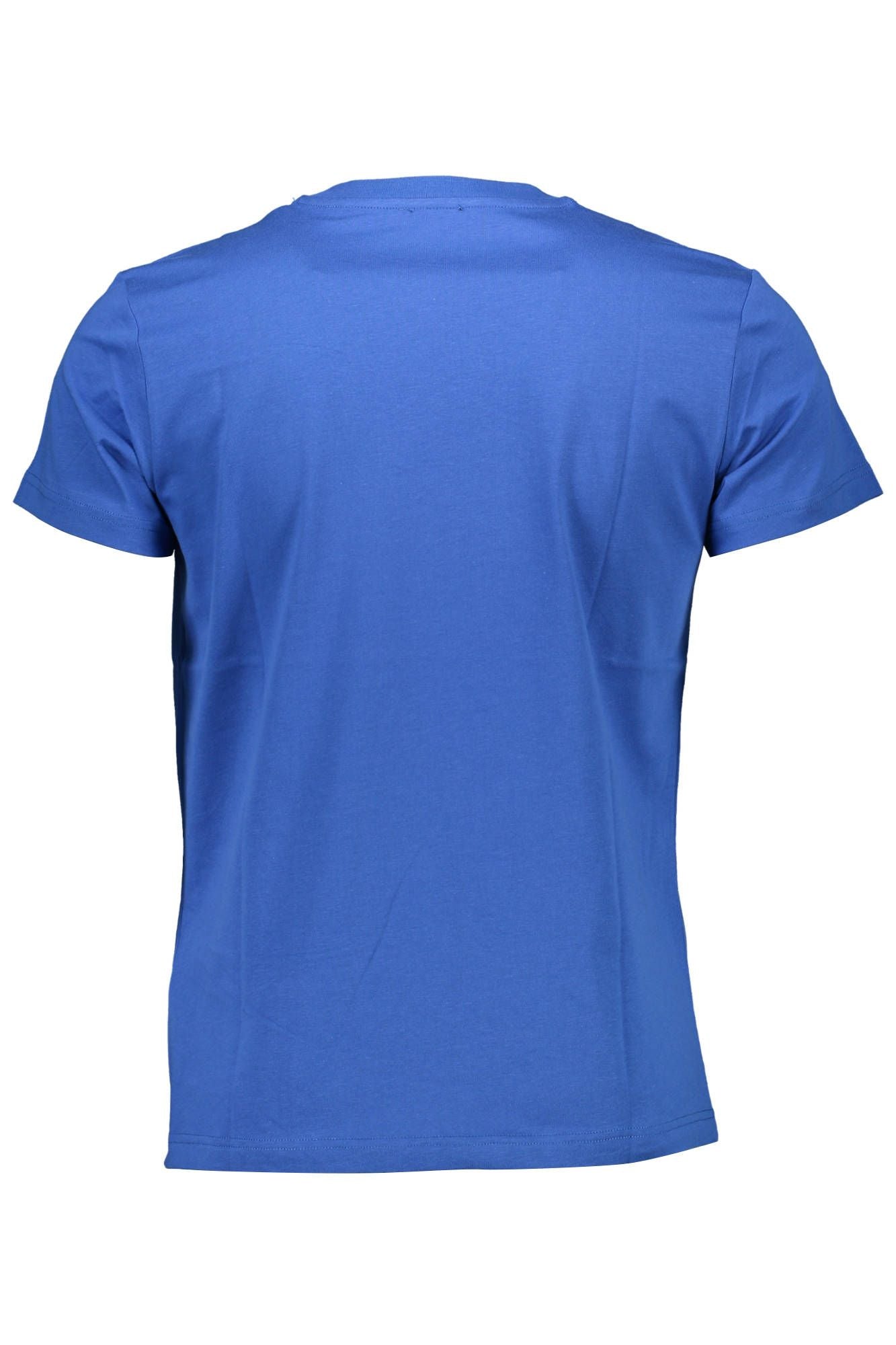 Diesel Blue Cotton Crew Neck Tee with Graphic Logo