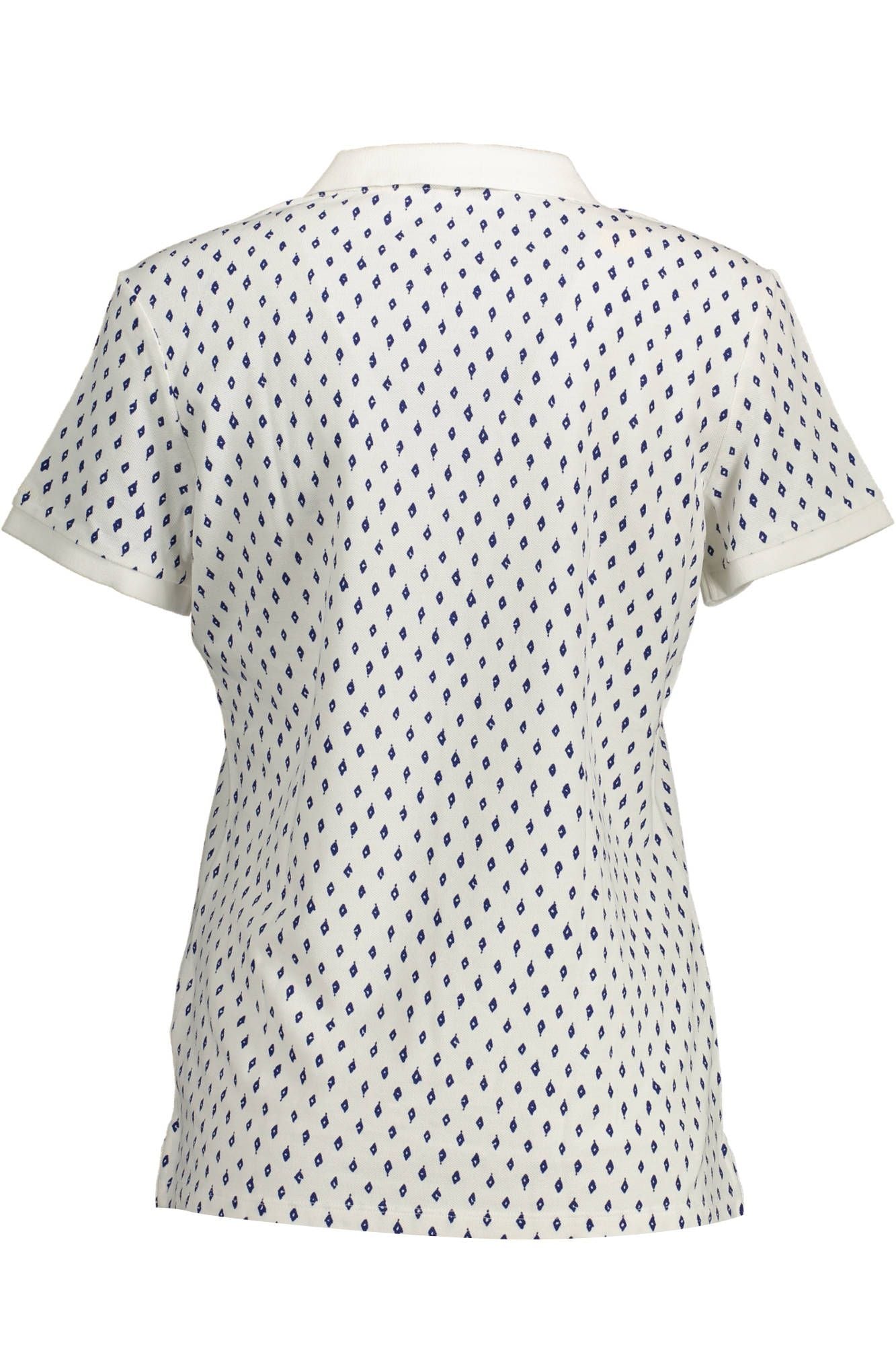 Gant Chic White Short-Sleeved V-Neck Polo