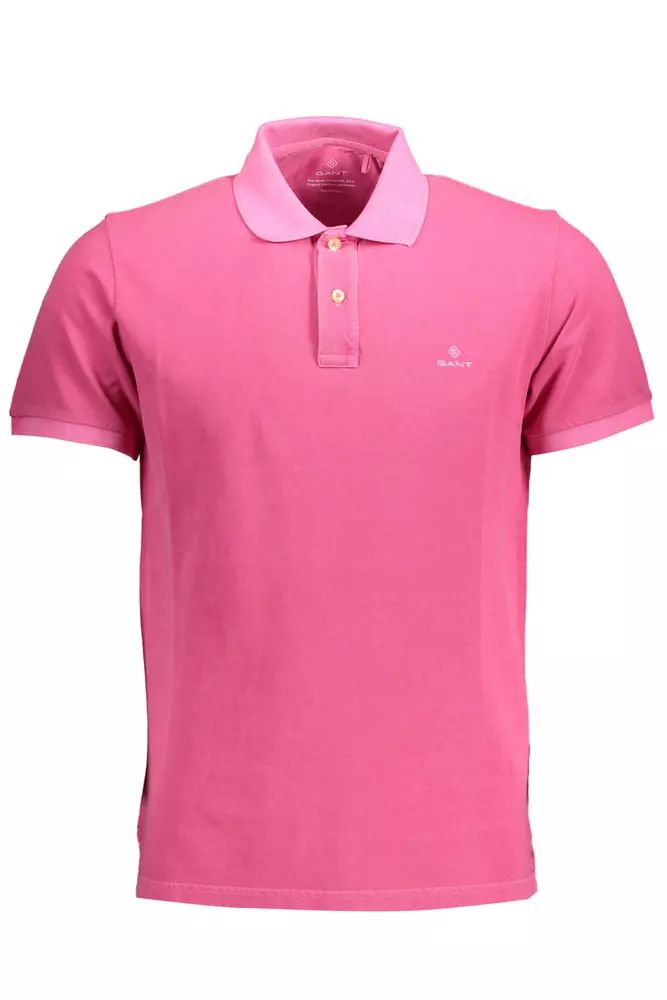 Gant Elegant Pink Cotton Polo with Contrasting Details