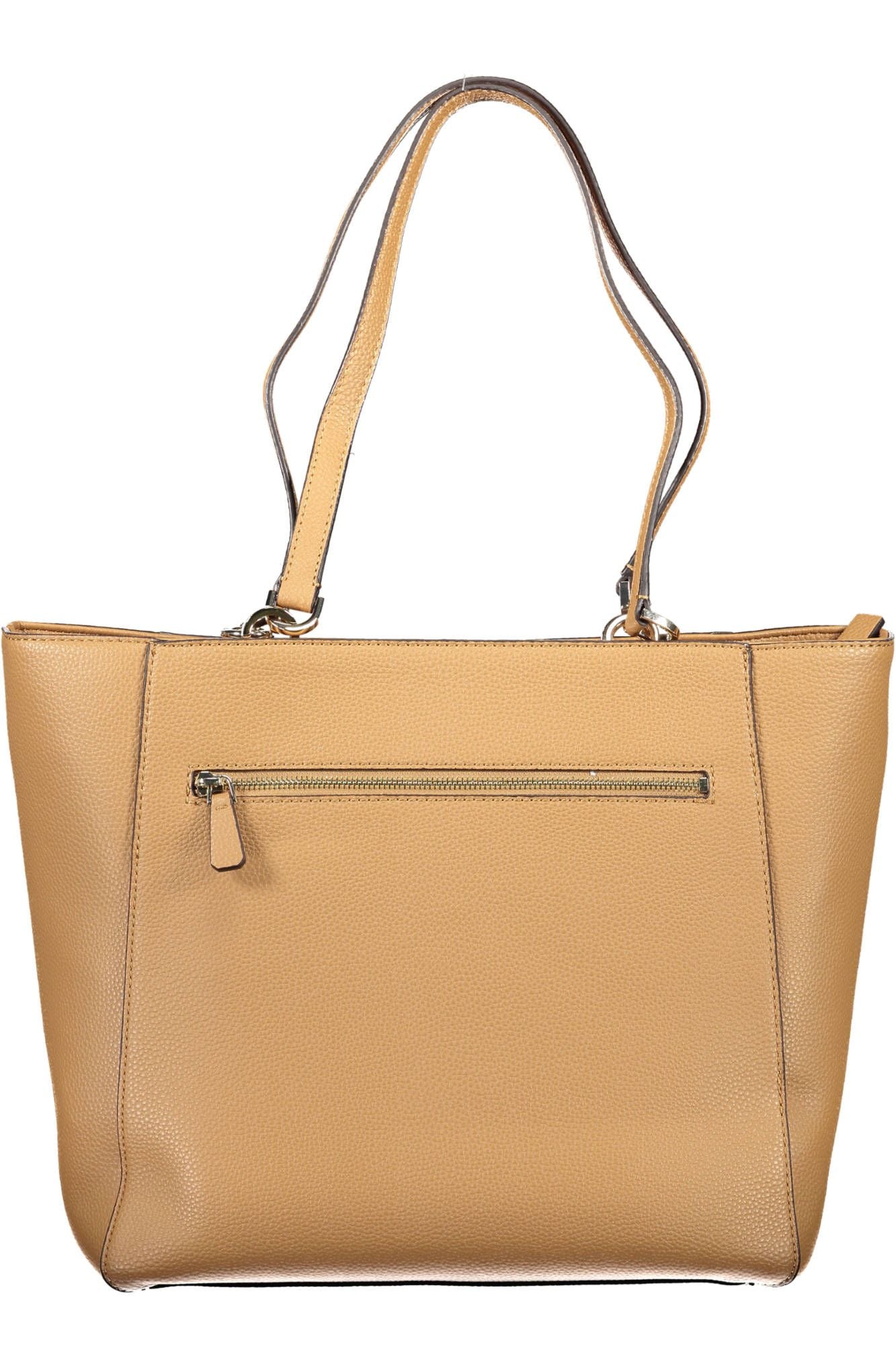 Guess Jeans Chic Brown Dual-Compartment Handbag