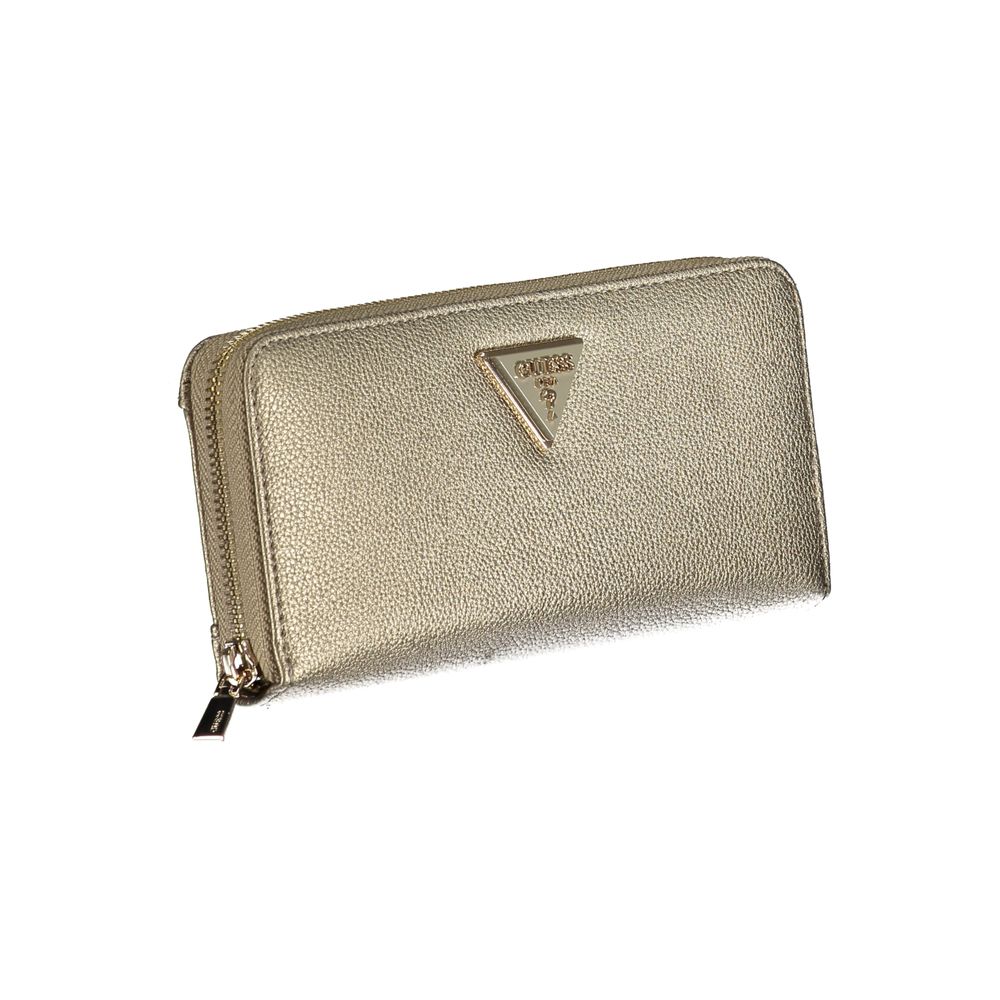 Guess Jeans Elegant Gold Meridian Zip Wallet