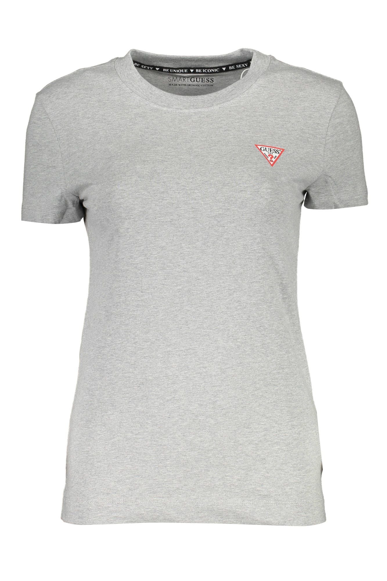 Guess Jeans Chic Gray Logo Print Organic Tee