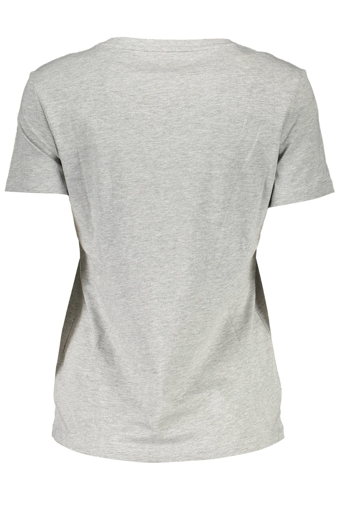 Guess Jeans Elite Gray Organic Cotton Tee for Her