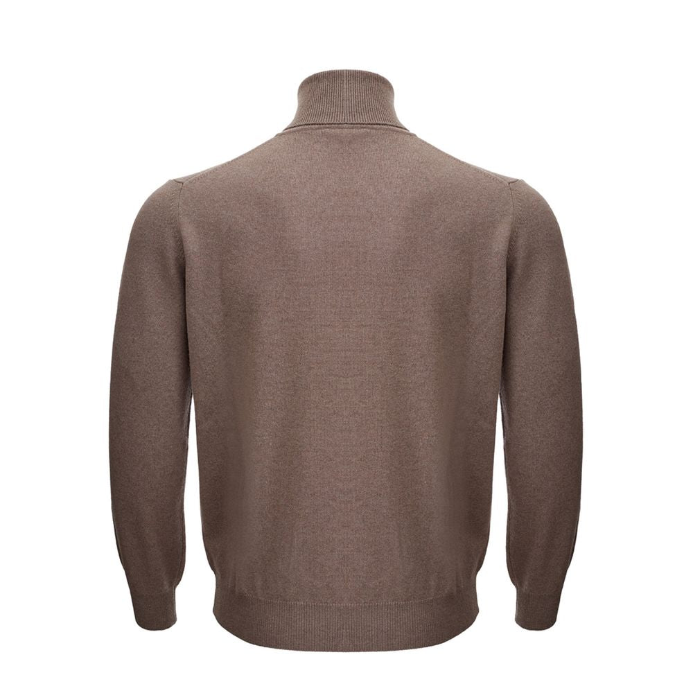 KANGRA Elegant Wool Sweater in Rich Brown