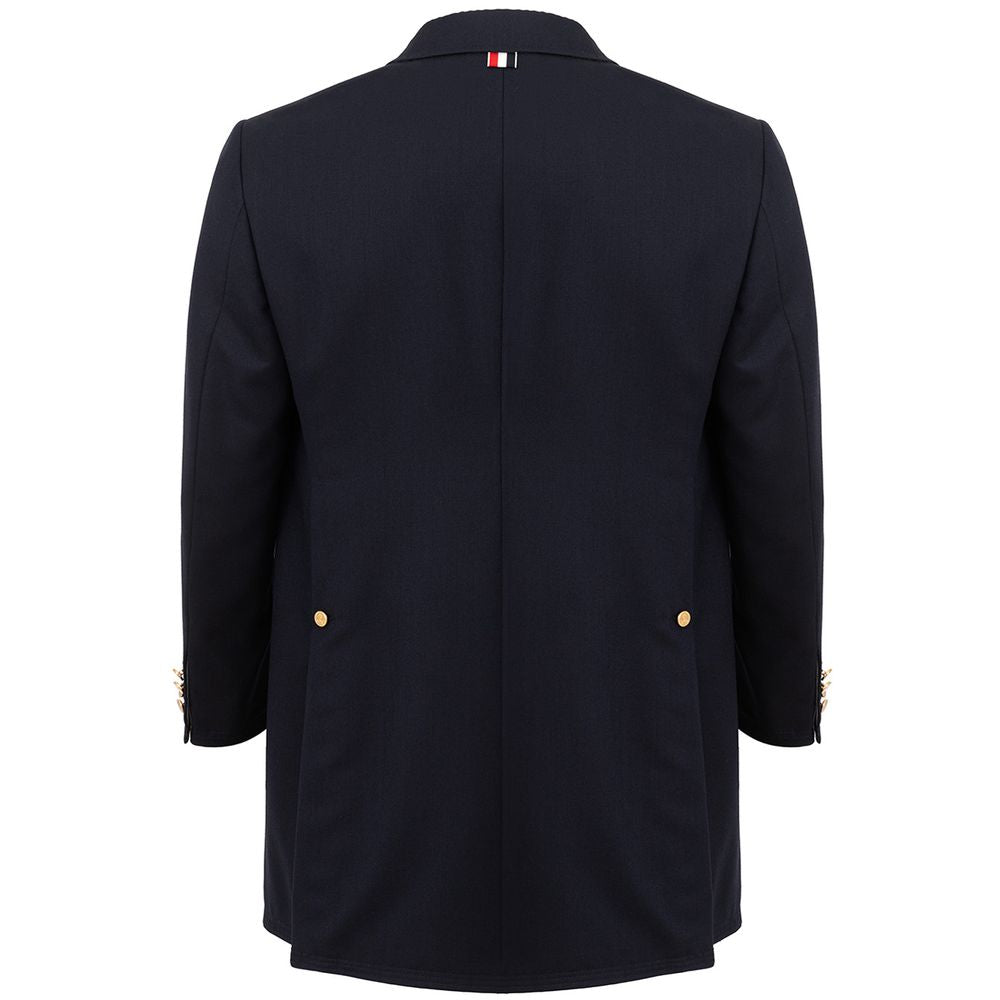 Thom Browne Elegant Wool Jacket in Signature Blue