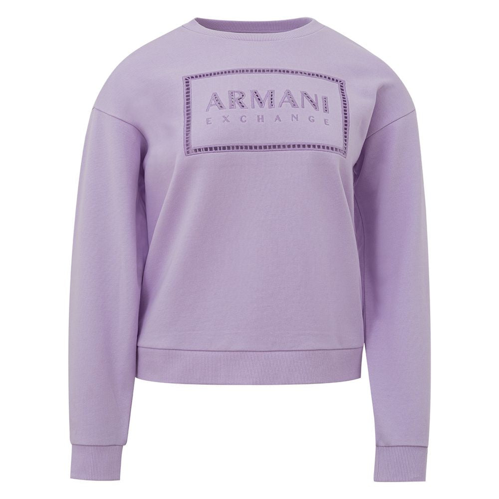 Armani Exchange Chic Purple Cotton Sweater for Women