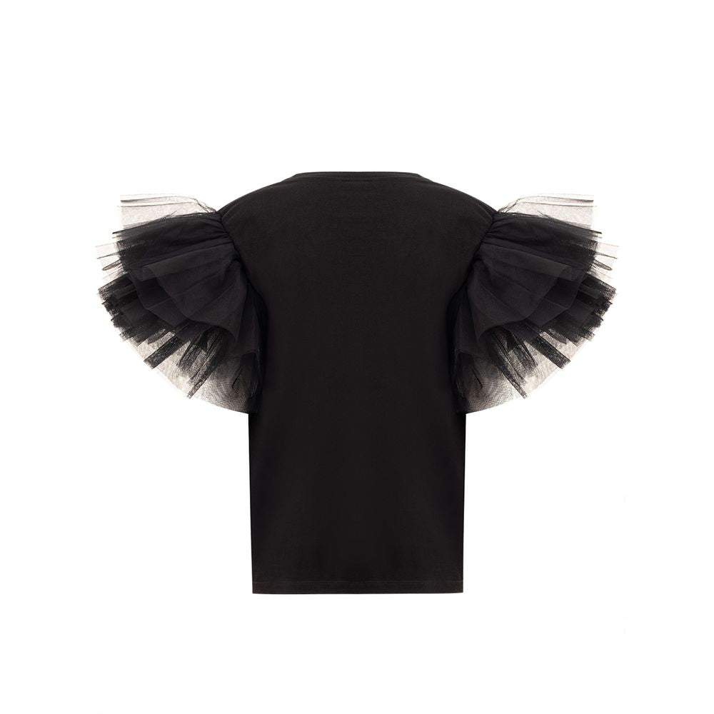 Alexander McQueen Black Cotton Tops & T-Shirt