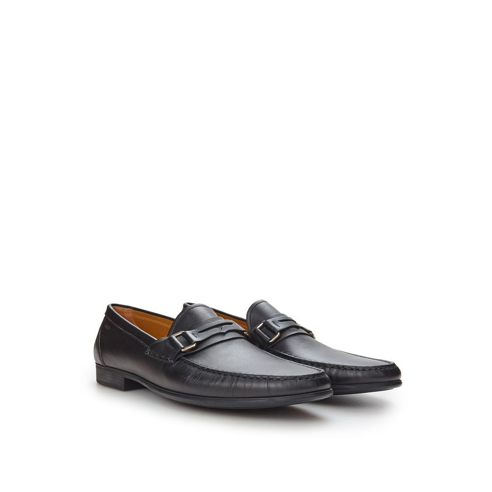 Bally Elegant Black Leather Loafers