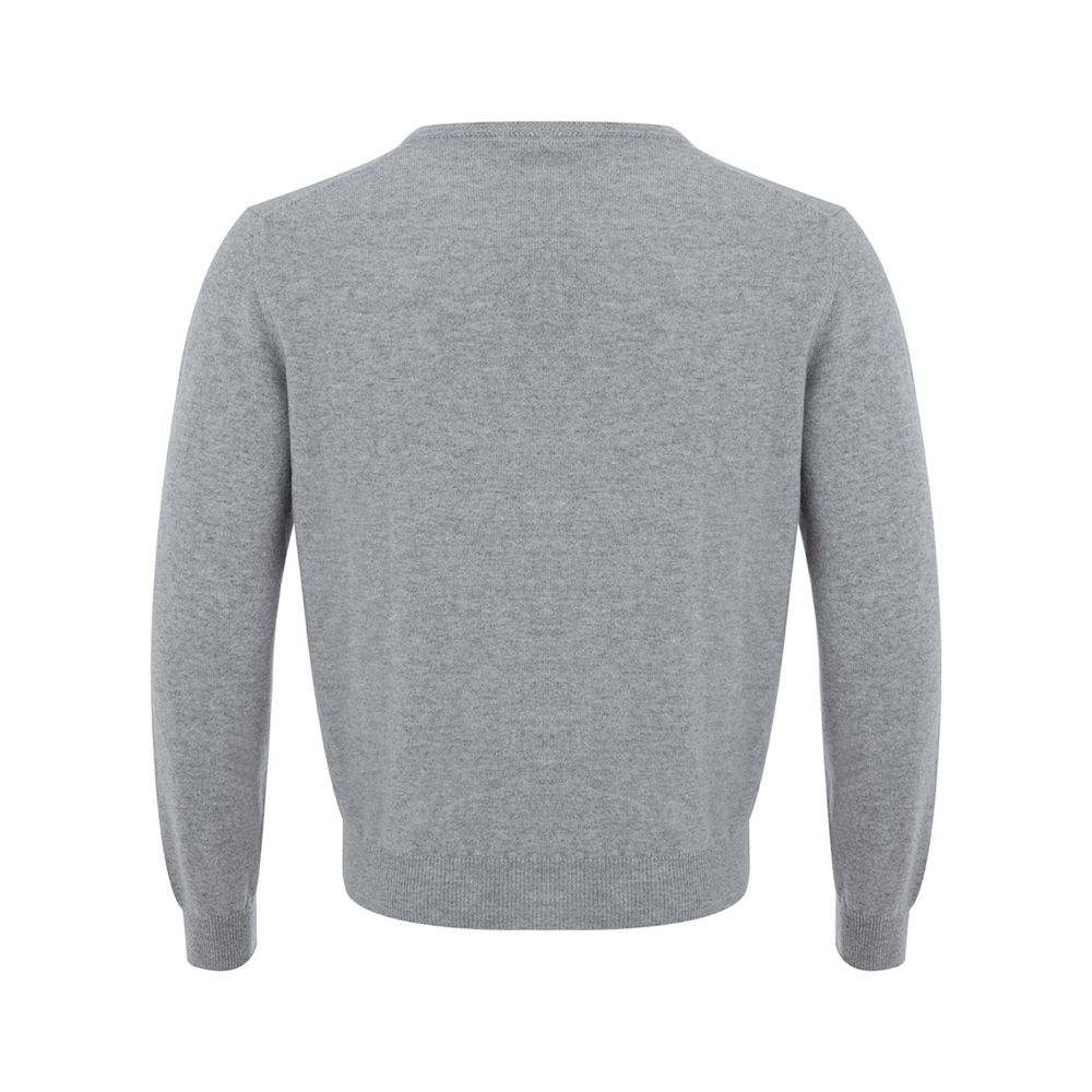 Colombo Elegant Gray Cashmere Men's Sweater