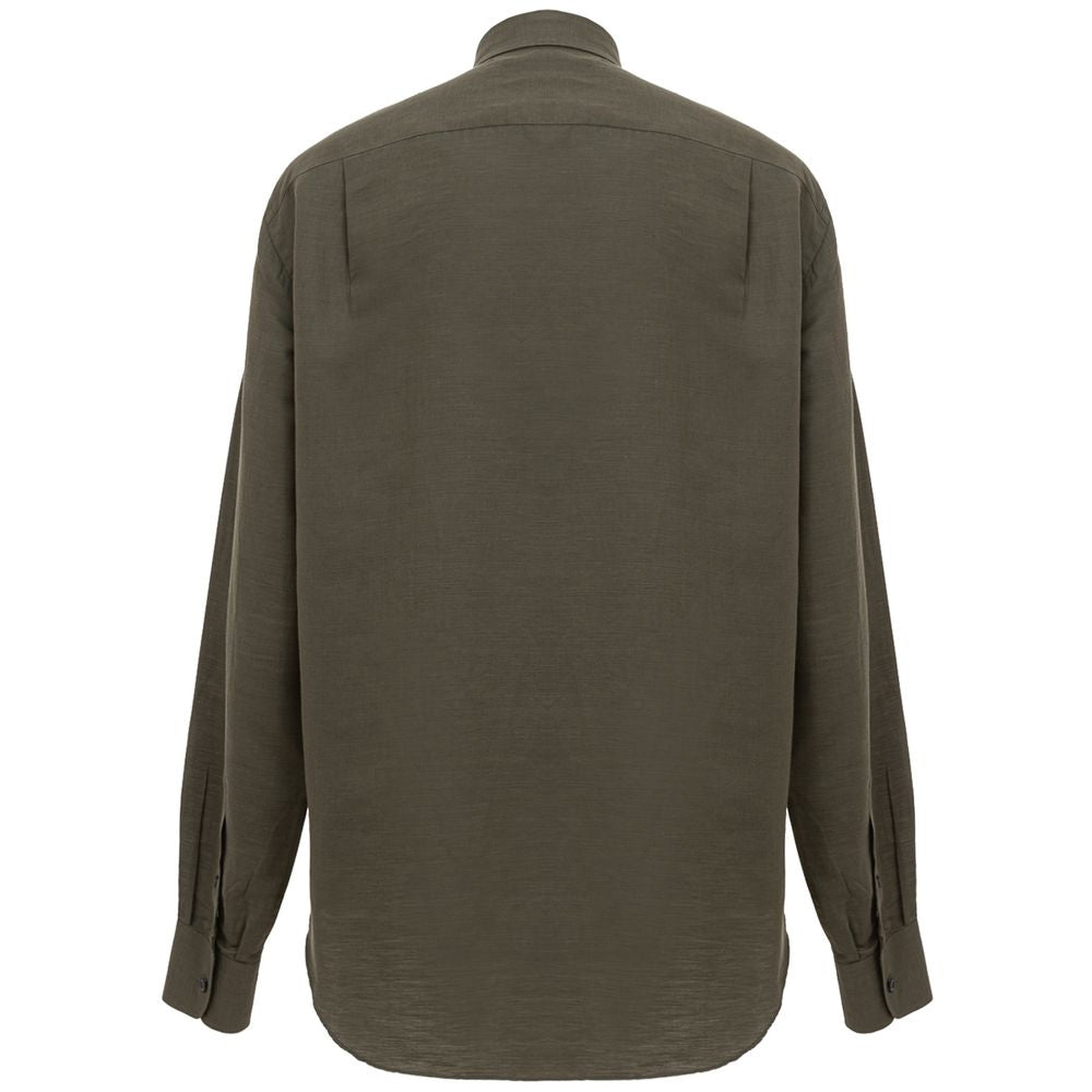 Brioni Green Linen Shirt