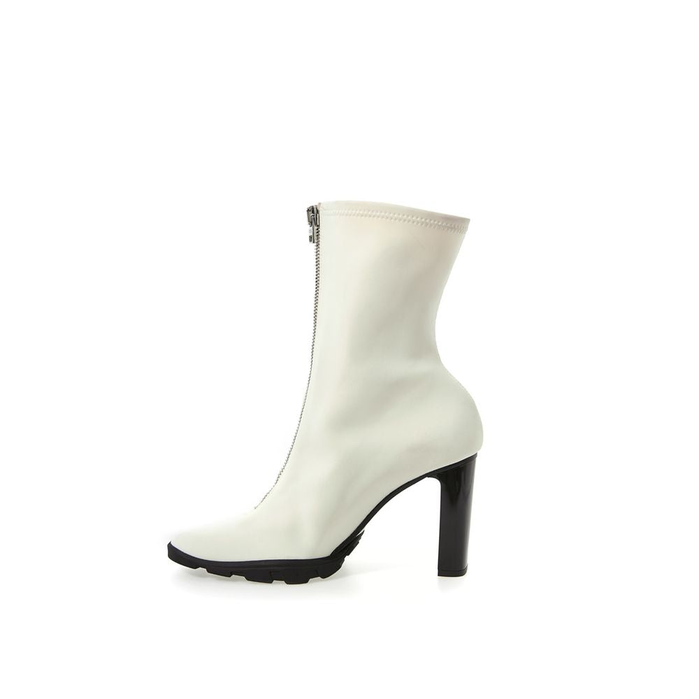 Alexander McQueen Chic White Neoprene Ankle Boots