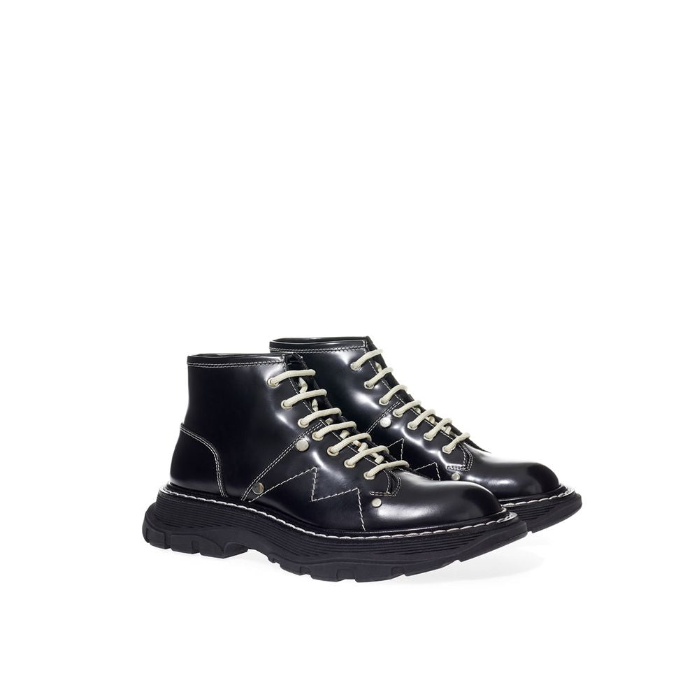 Alexander McQueen Elegant Black Leather Boots