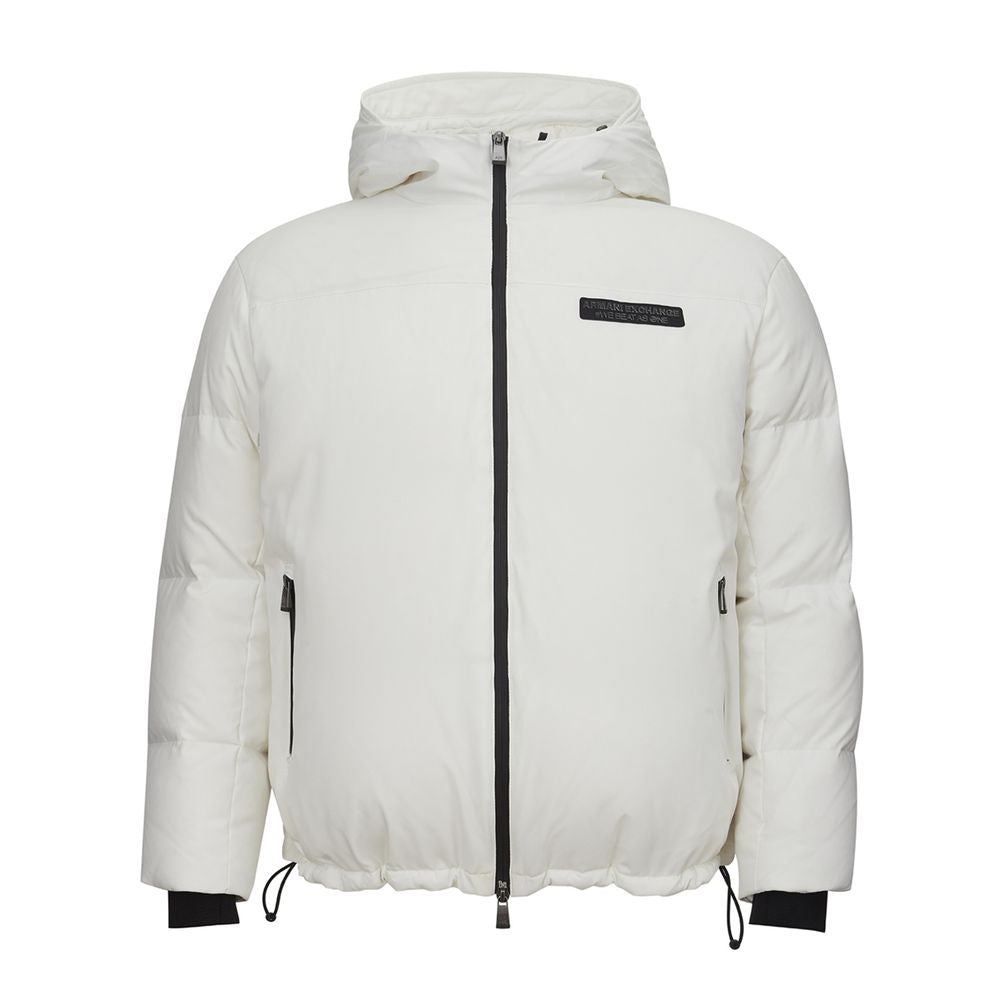 Armani Exchange Elegant White Designer Jacket for Sophisticated Men