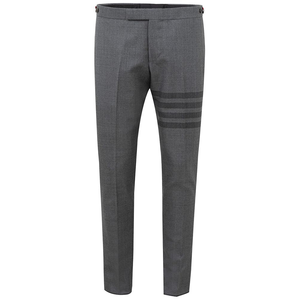 Thom Browne Elevated Gray Wool Trousers for Men