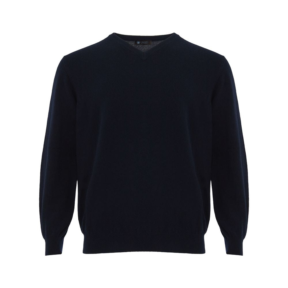 Colombo Elegant Cashmere Blue Sweater for Men