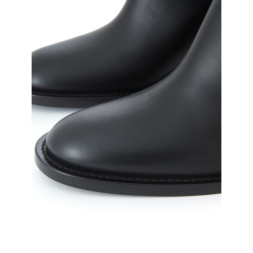 Burberry Elegant Black Leather Boots