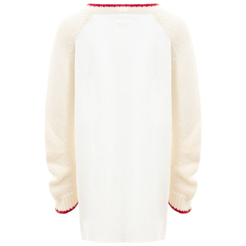 MM6 Maison Margiela Elegant White Cotton Sweater for Women