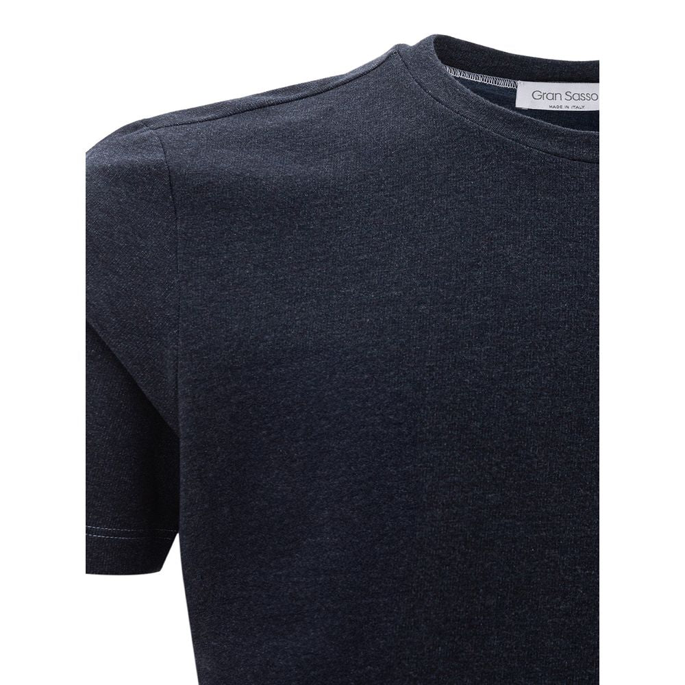 Gran Sasso Blue Cotton T-Shirt