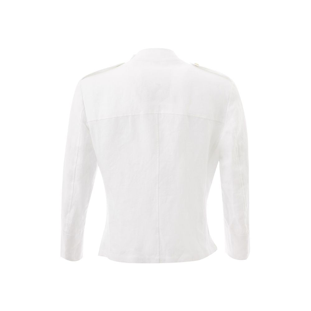 Sealup Elegant White Linen Jacket