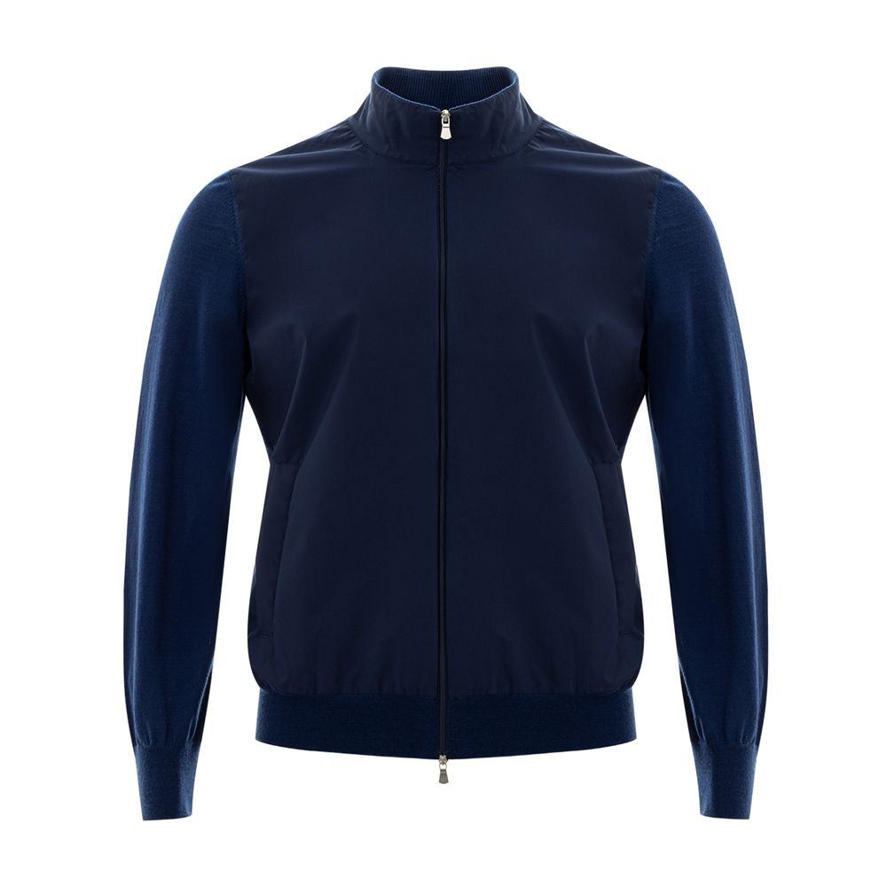 Gran Sasso Elegant Blue Wool Cardigan for Men