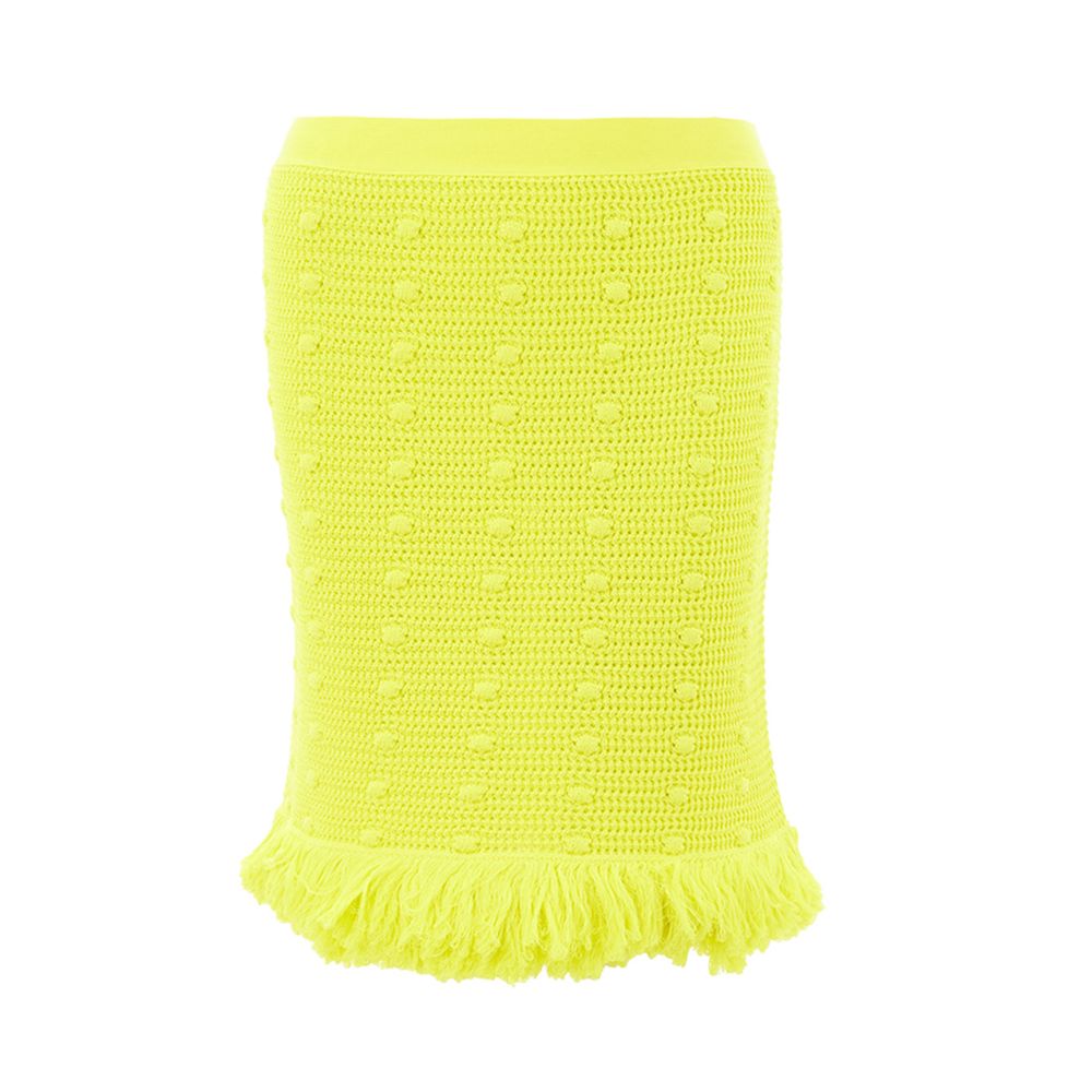 Bottega Veneta Elegant Yellow Cotton Skirt