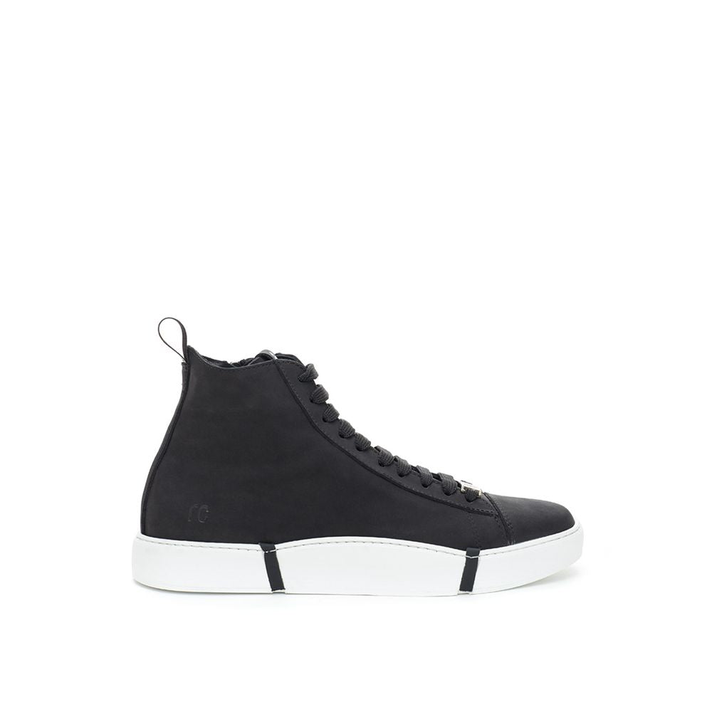 Roberto Cavalli Elegant Suede Sneakers in Chic Black