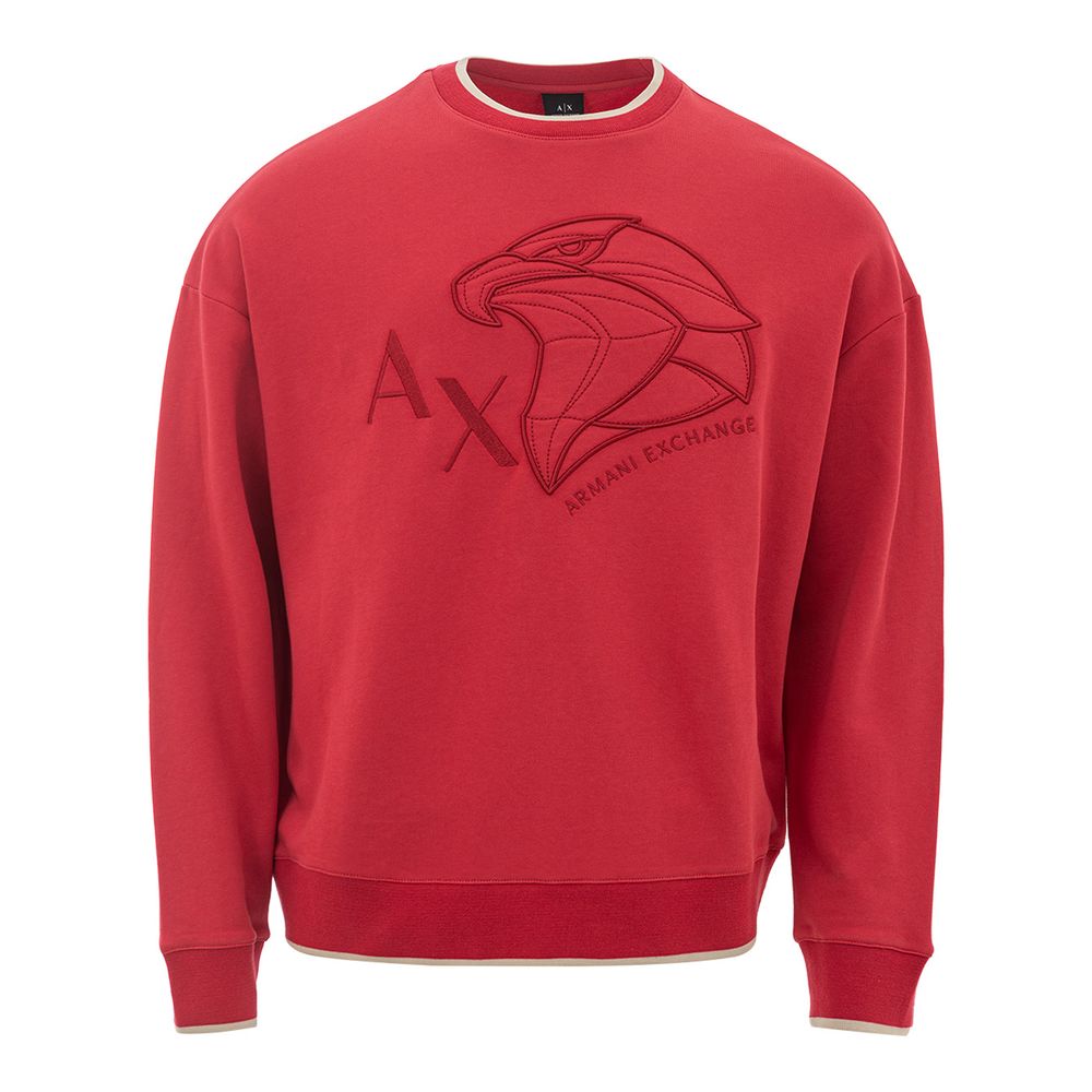 Armani Exchange Chic Red Cotton Sweater for Men