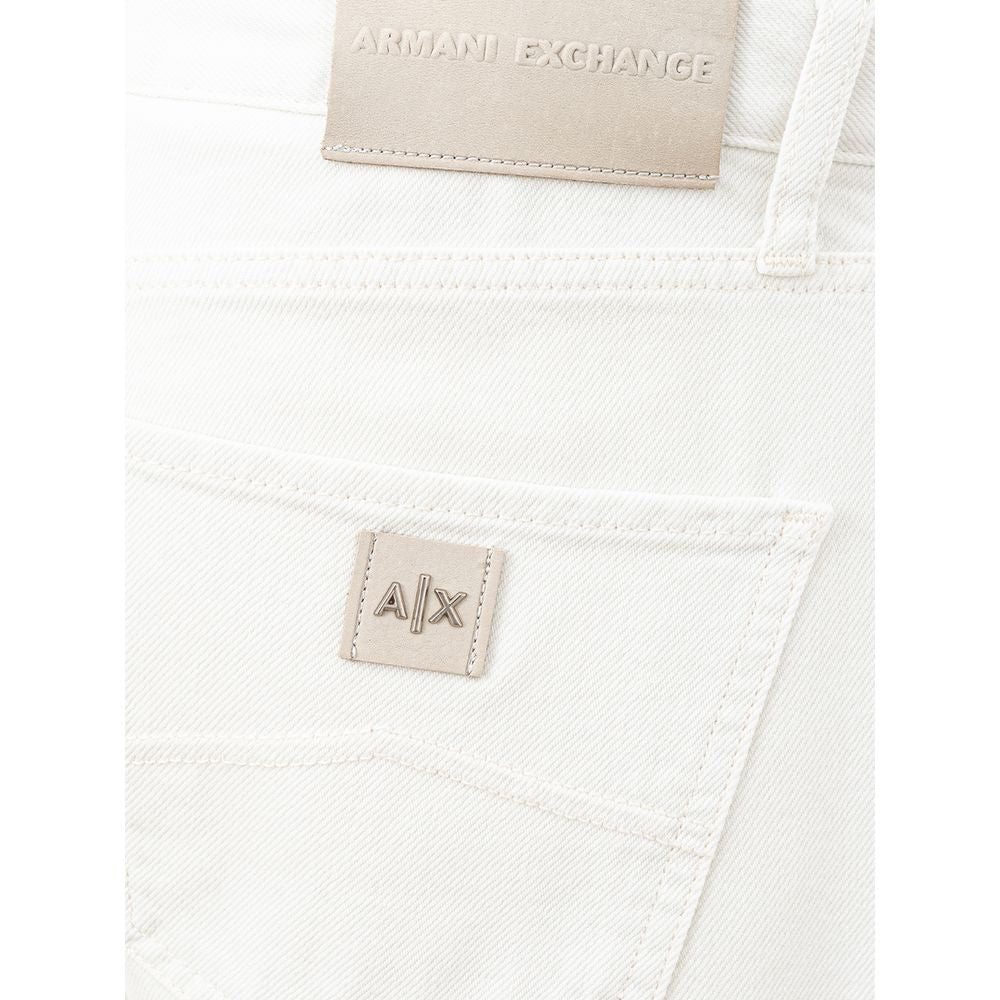 Armani Exchange Elegant White Cotton Trousers