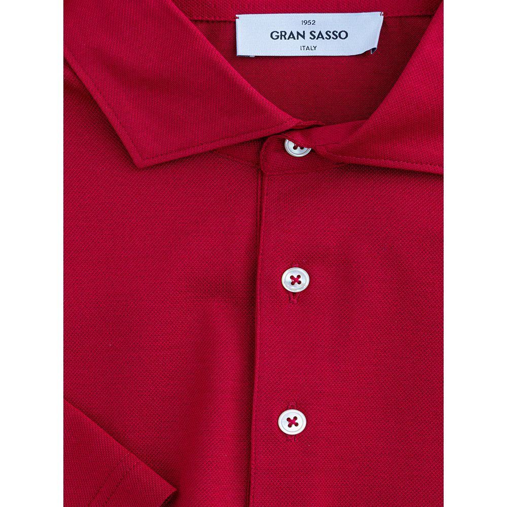 Gran Sasso Elegant Red Cotton Polo Shirt for Men