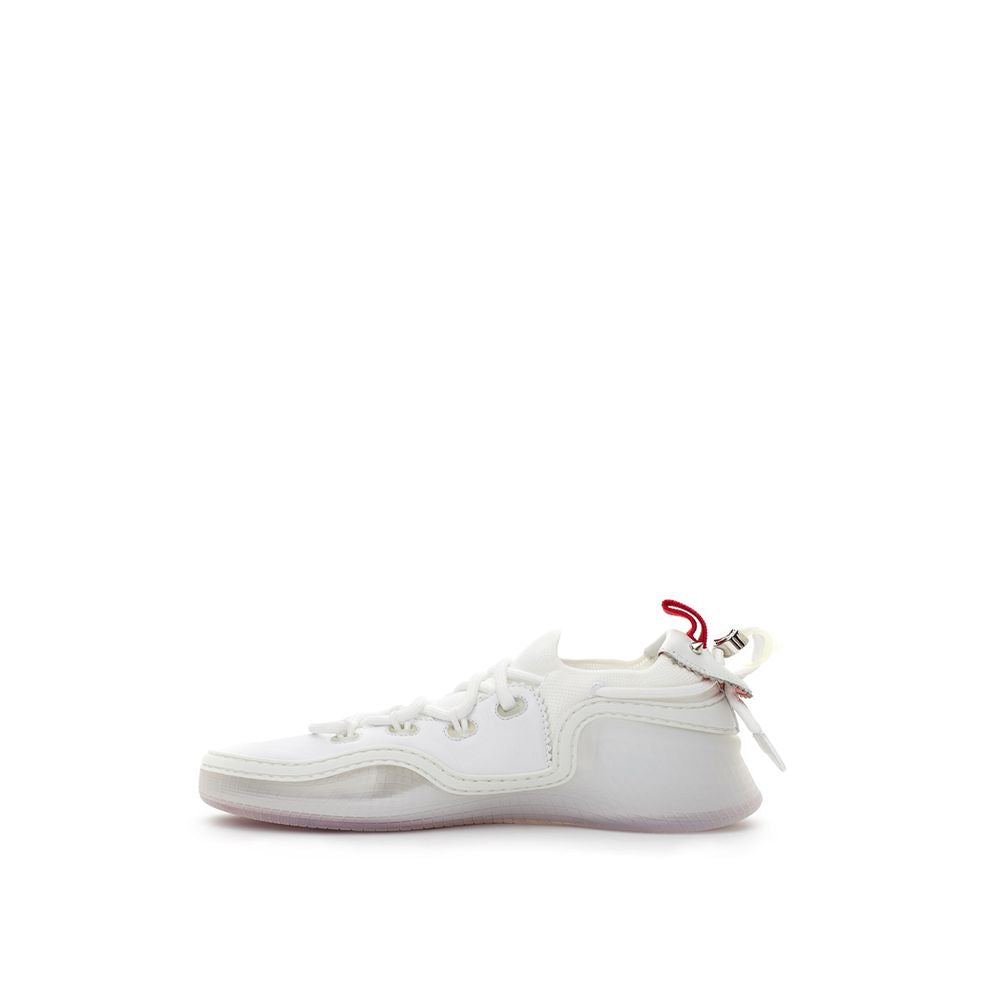 Christian Louboutin Sleek White Leather Sneakers