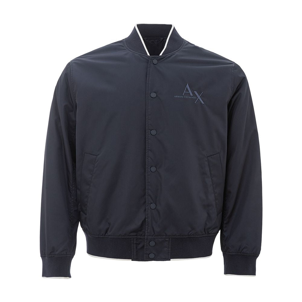 Armani Exchange Elegant Blue Polyester Jacket