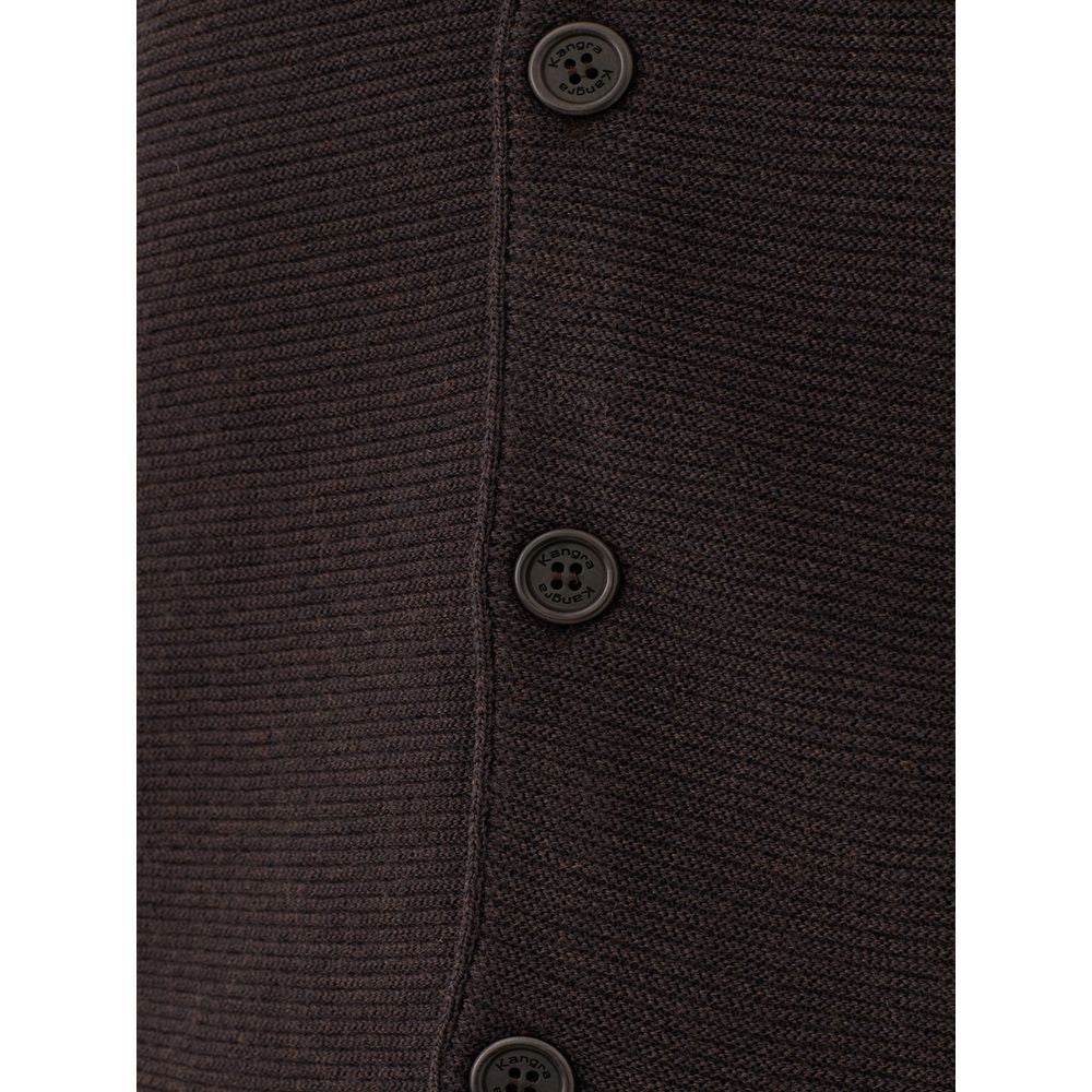 KANGRA Elegant Wool Brown Cardigan for Men