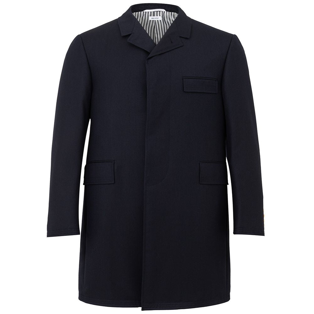 Thom Browne Elegant Wool Jacket in Signature Blue