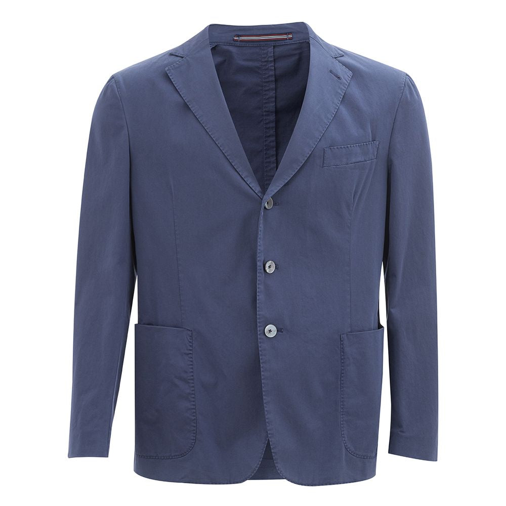 Pal Zileri Elegant Italian Blue Cotton Jacket