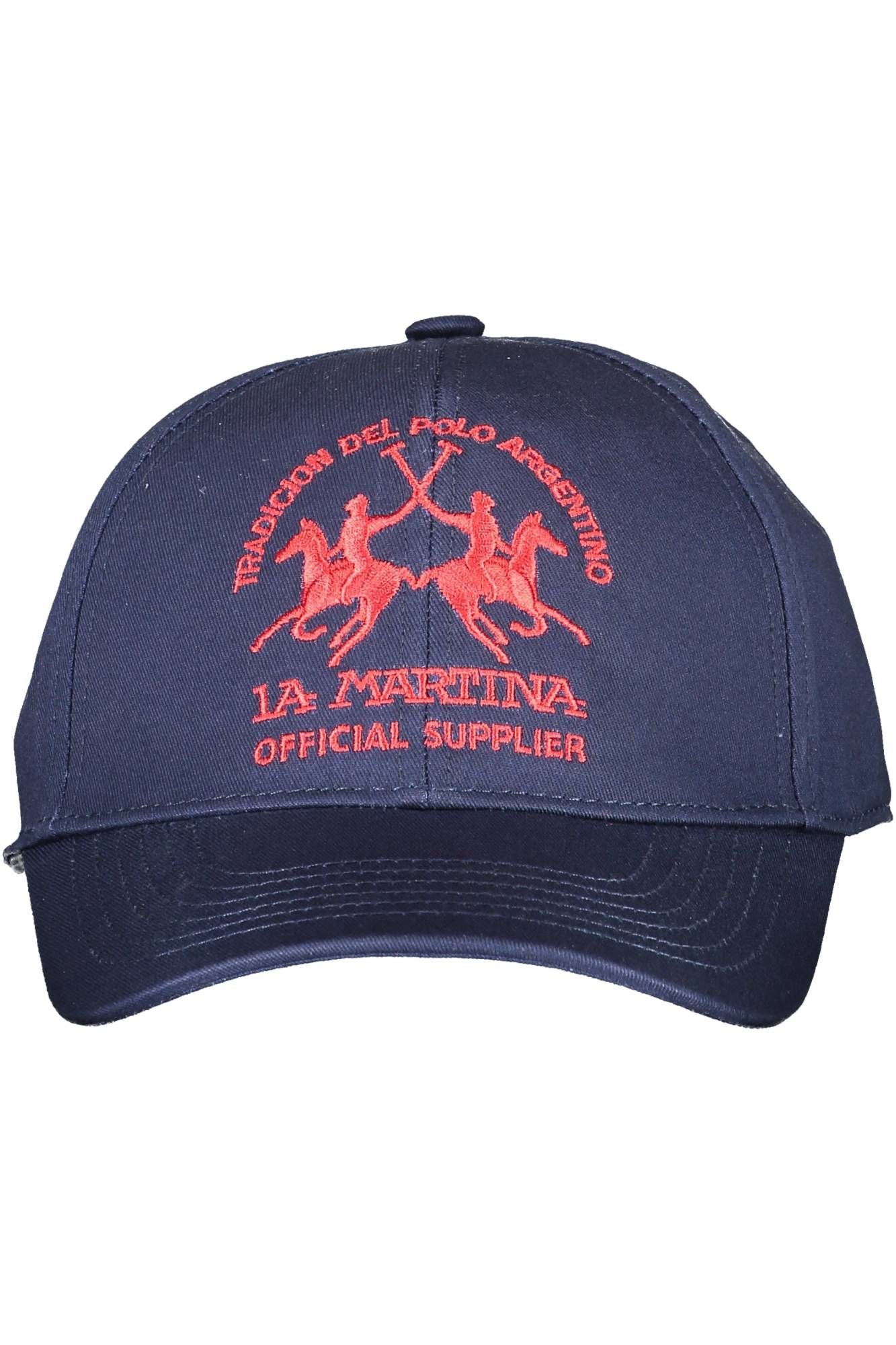 La Martina Elegant Embroidered Cotton Visor Hat