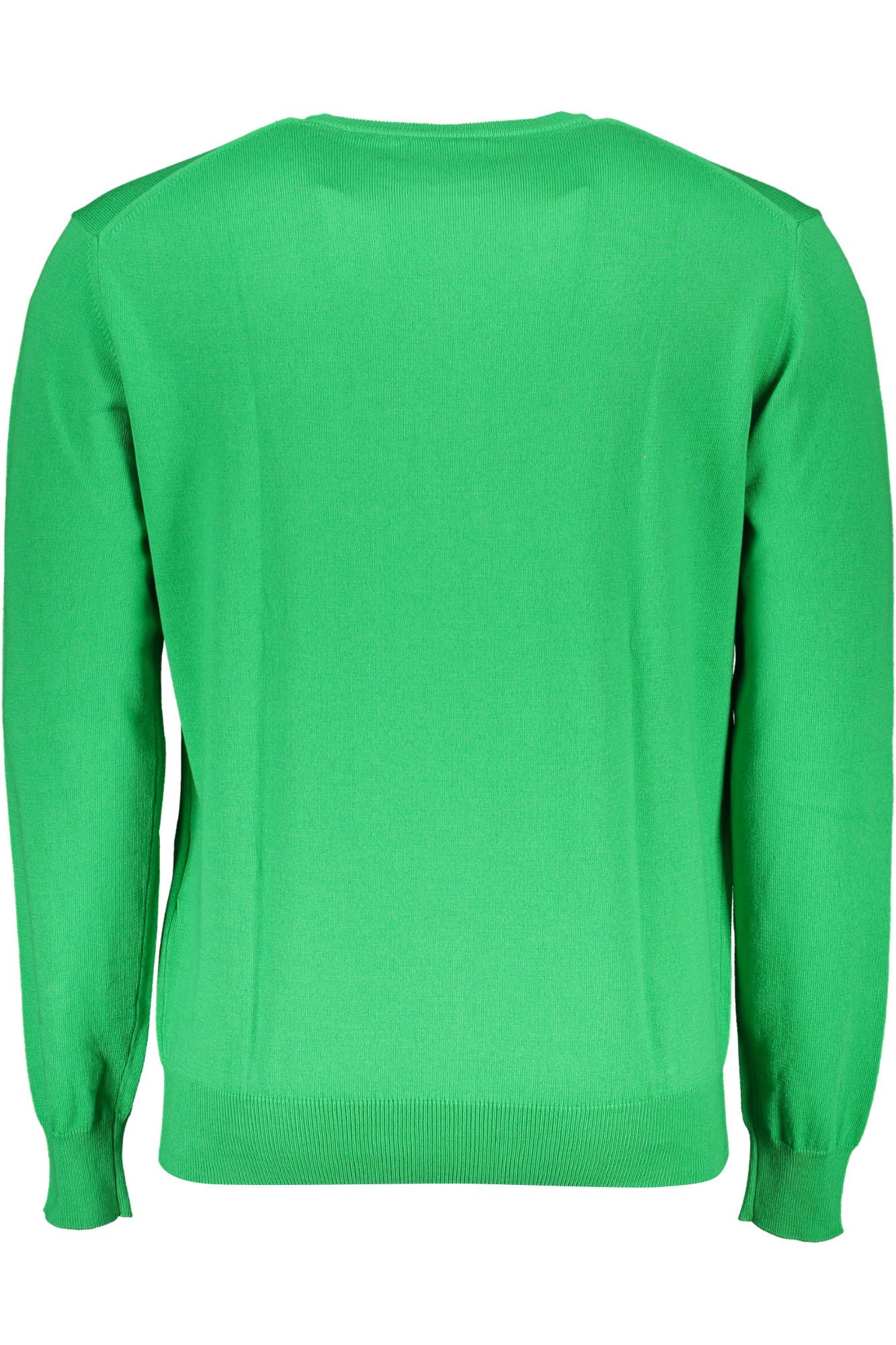 La Martina Chic Green Embroidered Logo Sweater
