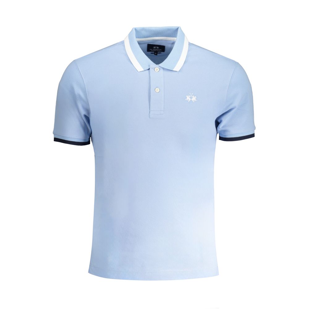 La Martina Light Blue Cotton Polo Shirt