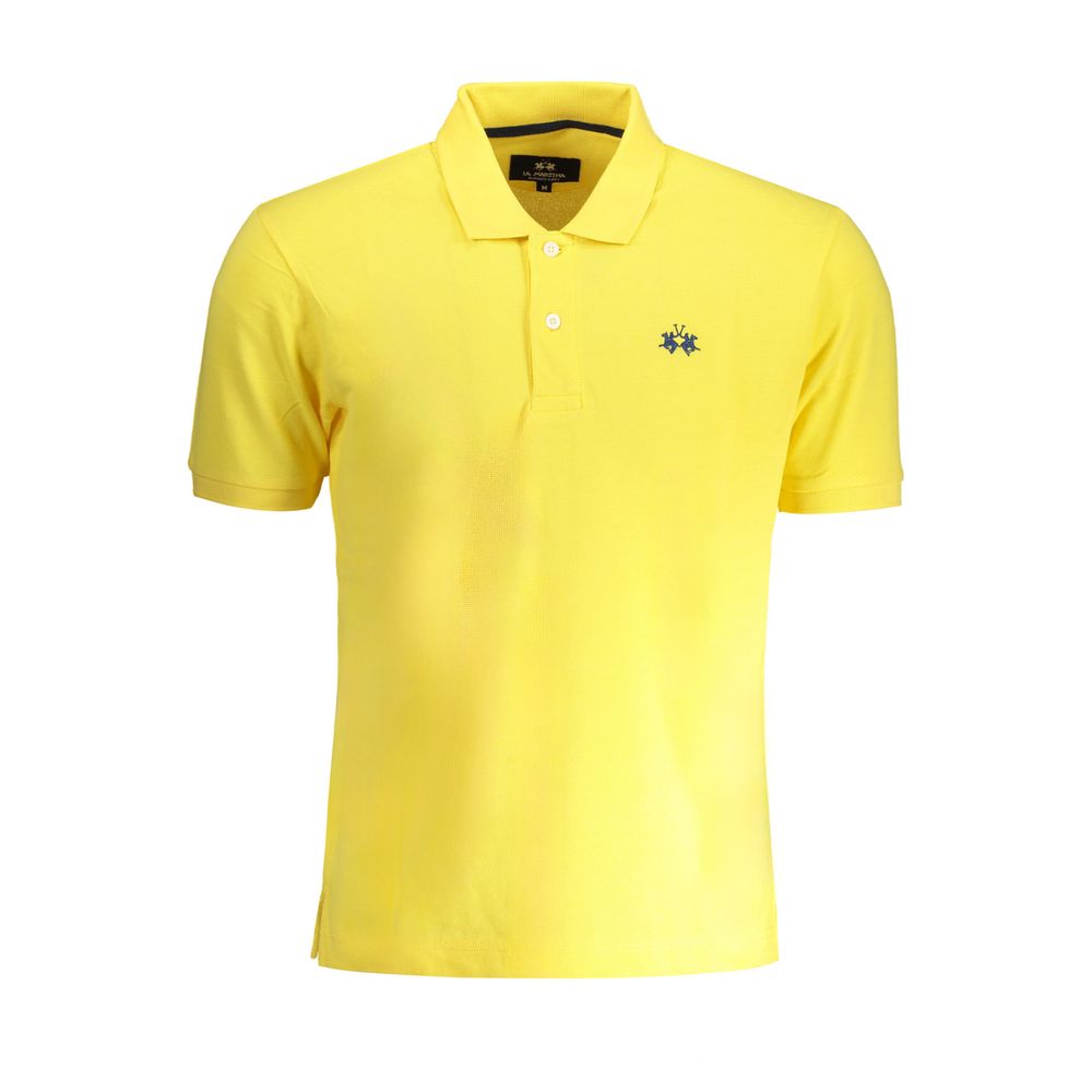 La Martina Yellow Cotton Polo Shirt