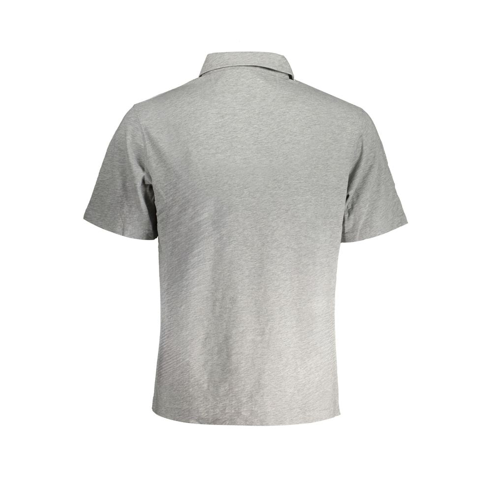 La Martina Gray Cotton Polo Shirt