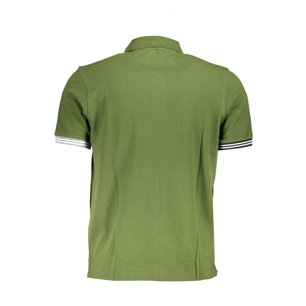 La Martina Chic Green Cotton Blend Polo Shirt