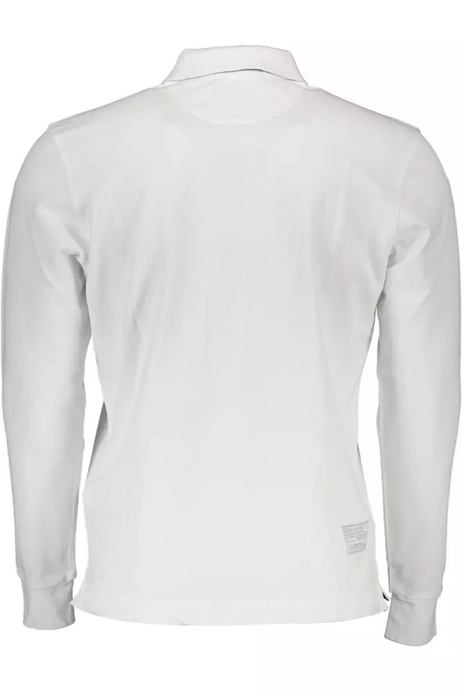 La Martina Elegant White Long-Sleeved Polo Shirt