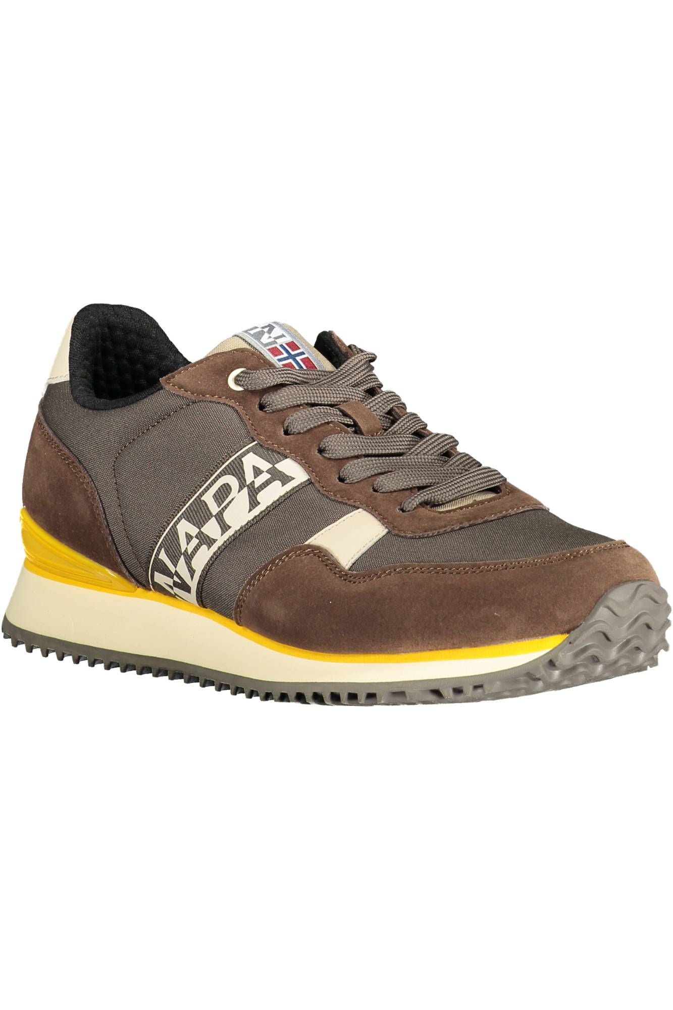 Napapijri Chic Brown Lace-Up Sports Sneakers